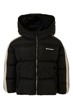 black polyester jacket PALM ANGELS KIDS | PBEJ001C99FAB0011003